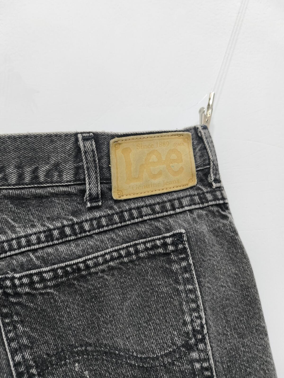 Vintage Lee Charcoal Grey Denim Jorts Shorts Made in USA 90s Skater Grunge W36