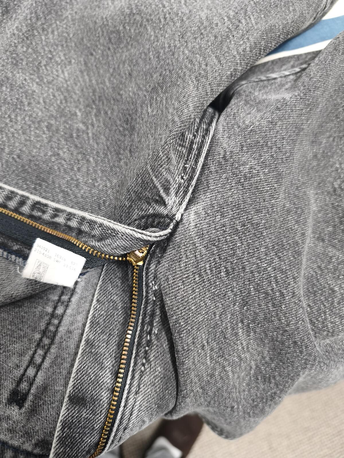 Vintage Lee Charcoal Grey Denim Jorts Shorts Made in USA 90s Skater Grunge W36
