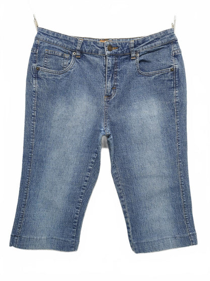Vintage Lee One True Fit Denim Shorts Blue Wash Bermuda Y2K Indie 32W