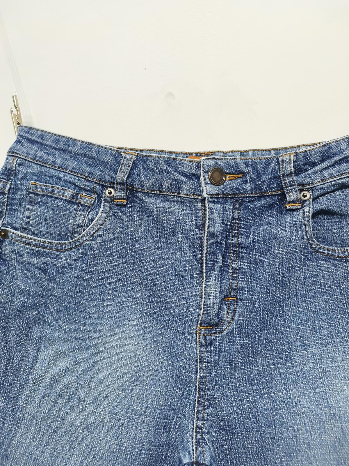 Vintage Lee One True Fit Denim Shorts Blue Wash Bermuda Y2K Indie 32W