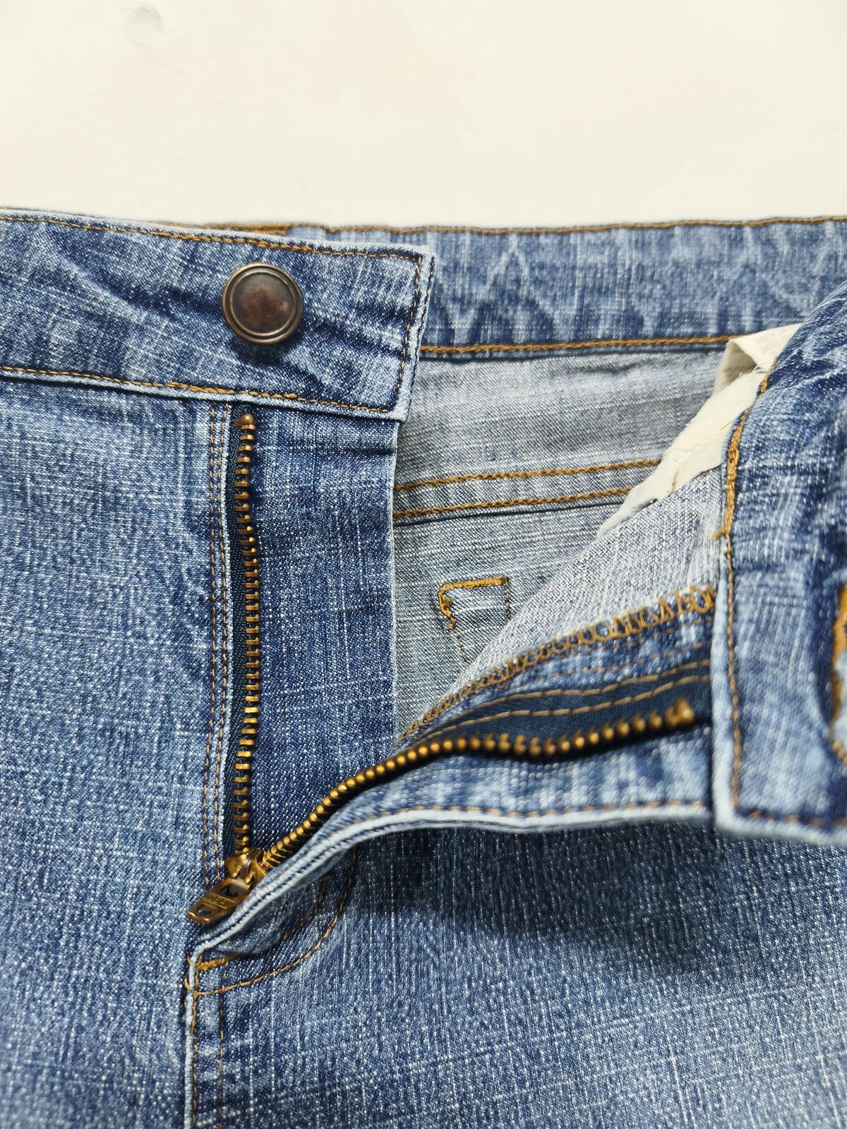 Vintage Lee One True Fit Denim Shorts Blue Wash Bermuda Y2K Indie 32W