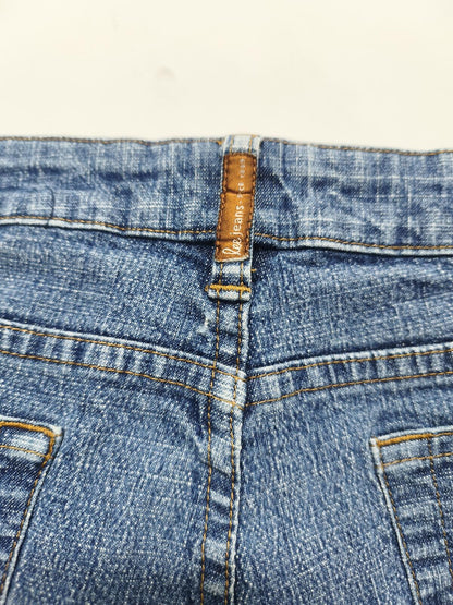 Vintage Lee One True Fit Denim Shorts Blue Wash Bermuda Y2K Indie 32W