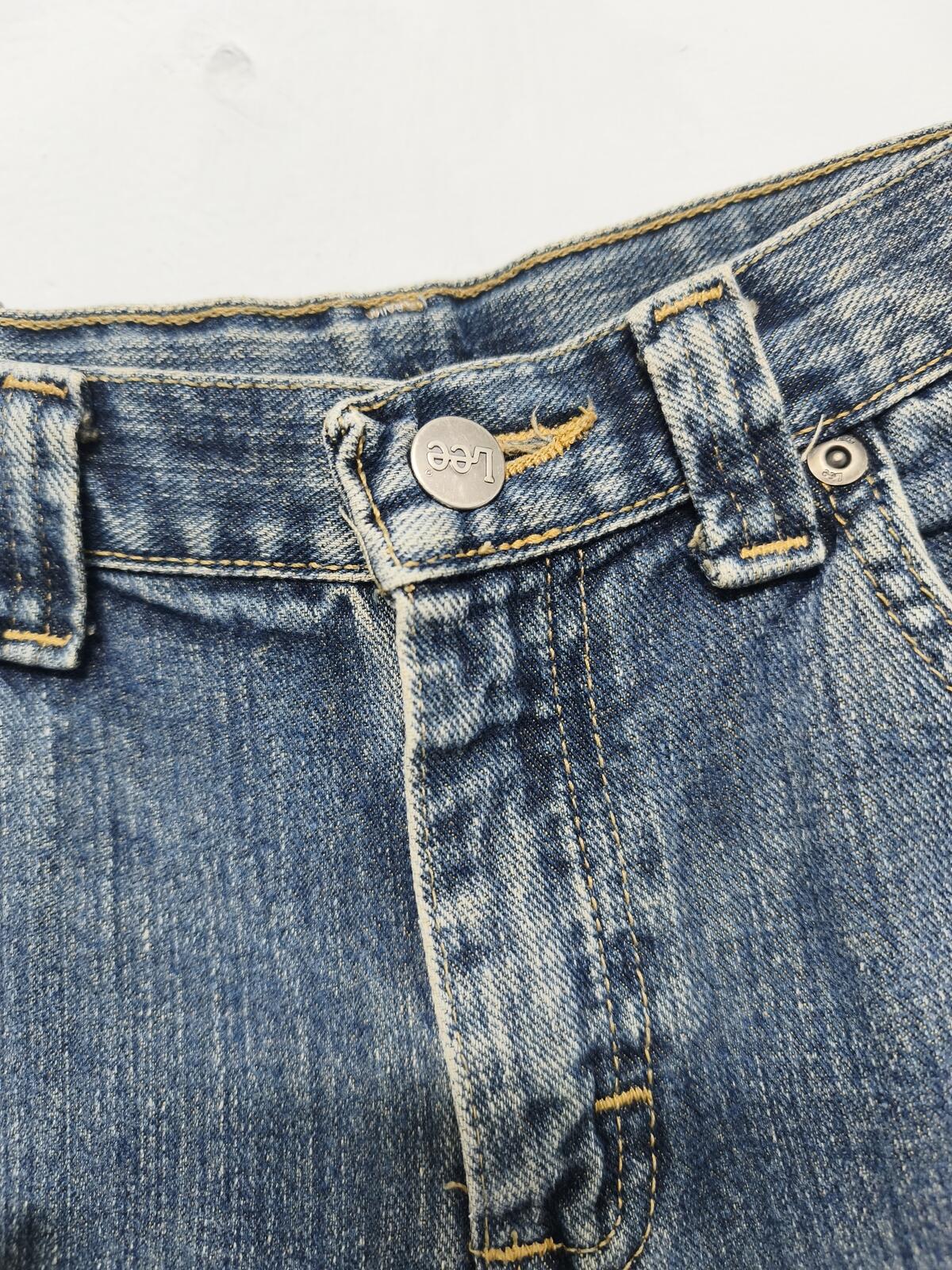 Vintage Lee Denim Shorts Blue Wash 90s Y2K Skater Grunge Baggy 26W