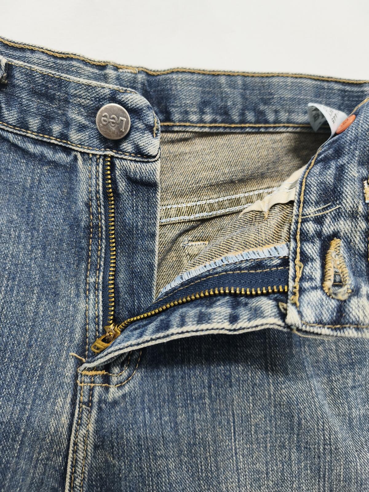 Vintage Lee Denim Shorts Blue Wash 90s Y2K Skater Grunge Baggy 26W