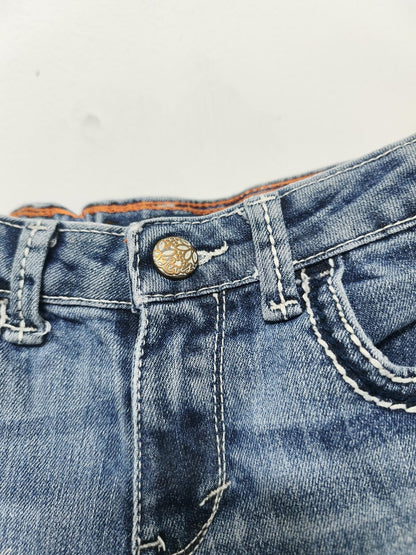 Vintage Levi's Shorts Mid Blue Wash Y2K Contrast Stitch Crystal Button 26W