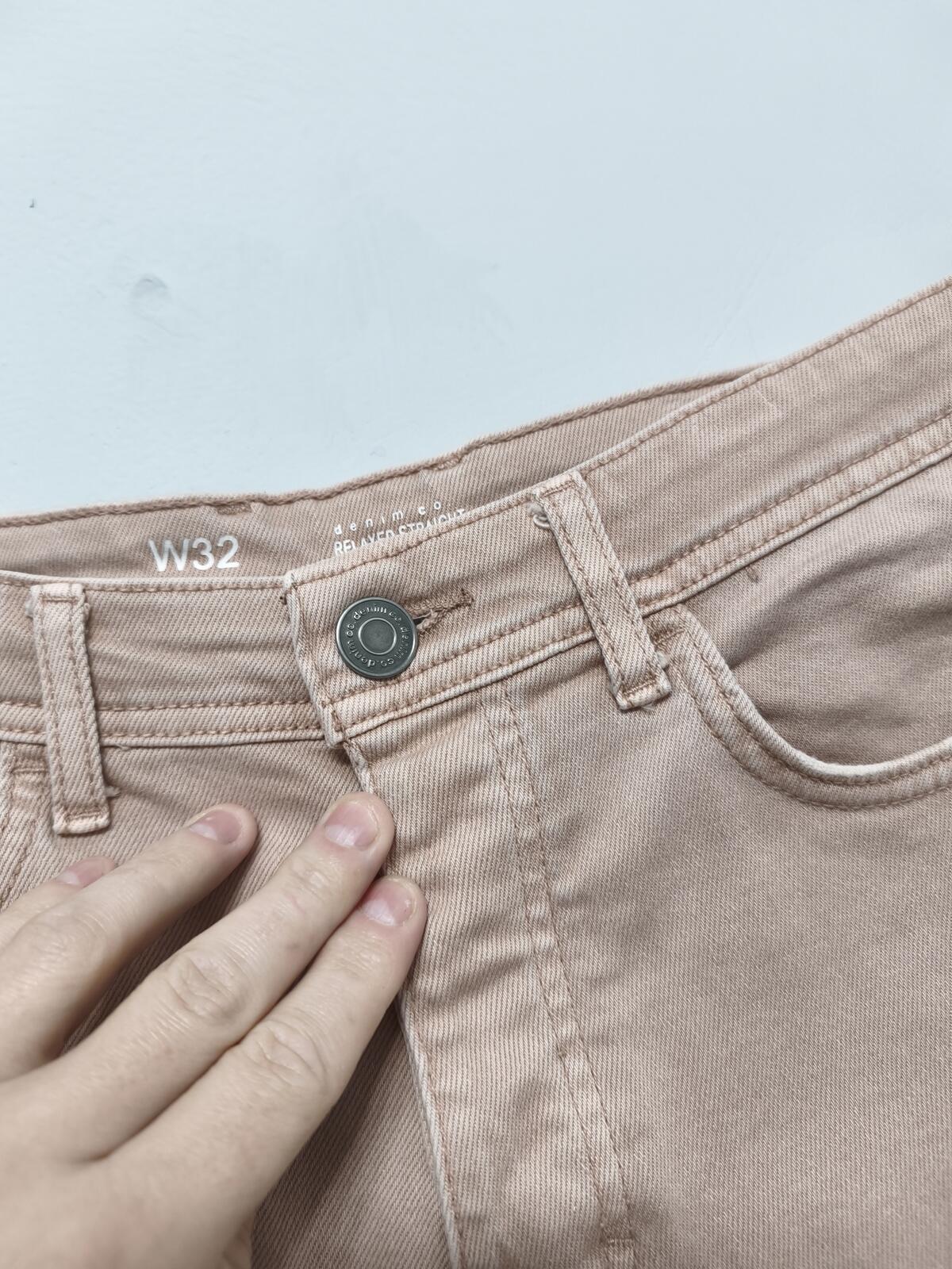 Vintage Denim Co Tan Shorts W30 Relaxed Straight Beige Sand Summer Festival Y2K