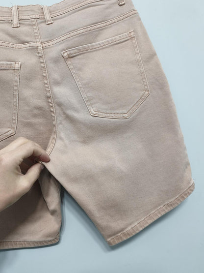 Vintage Denim Co Tan Shorts W30 Relaxed Straight Beige Sand Summer Festival Y2K