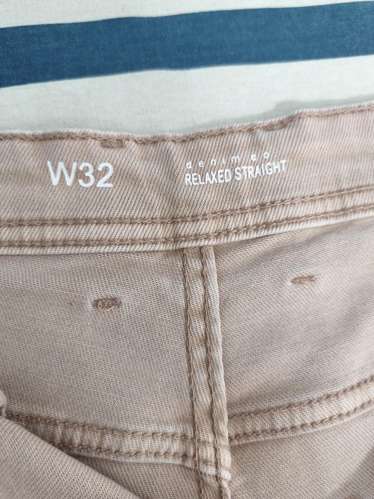 Vintage Denim Co Tan Shorts W30 Relaxed Straight Beige Sand Summer Festival Y2K