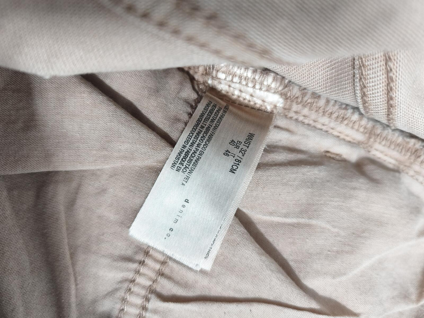 Vintage Denim Co Tan Shorts W30 Relaxed Straight Beige Sand Summer Festival Y2K