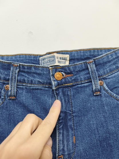Vintage Signature by Levi Strauss Mid Wash Blue Denim Summer Jorts Shorts W30