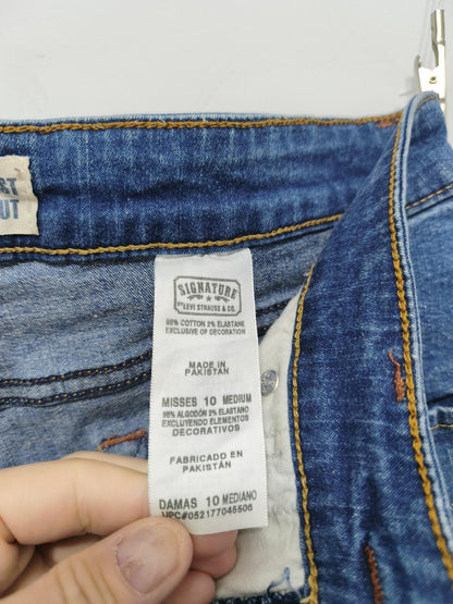 Vintage Signature by Levi Strauss Mid Wash Blue Denim Summer Jorts Shorts W30