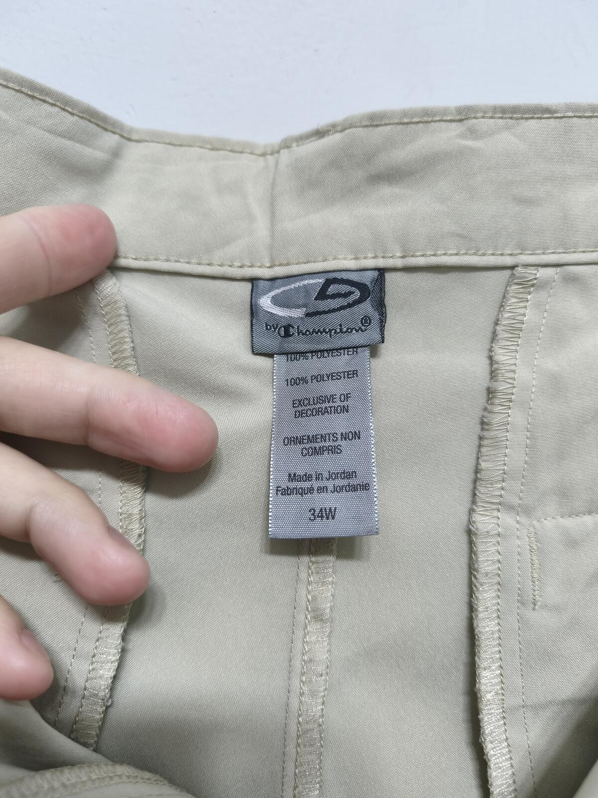 Vintage C9 by Champion Shorts Beige Y2K Skater Golf Retro Activewear 34W