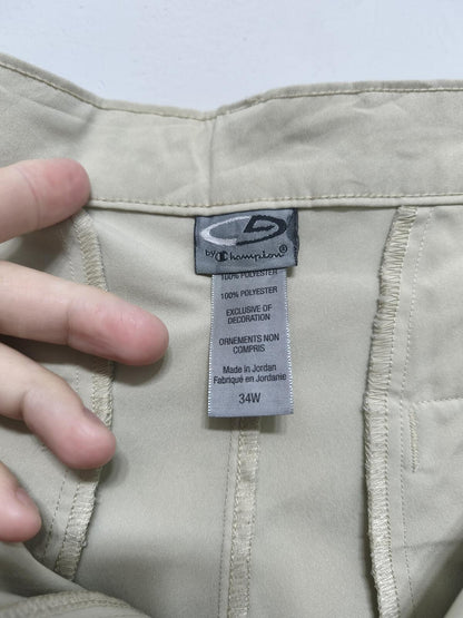 Vintage C9 by Champion Shorts Beige Y2K Skater Golf Retro Activewear 34W