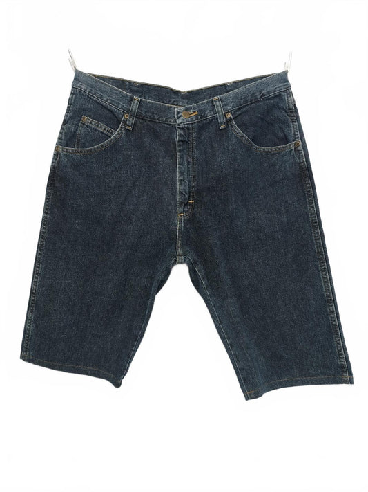 Vintage Wrangler Dark Blue Denim Longline Jorts Shorts 90s Skater Workwear W36