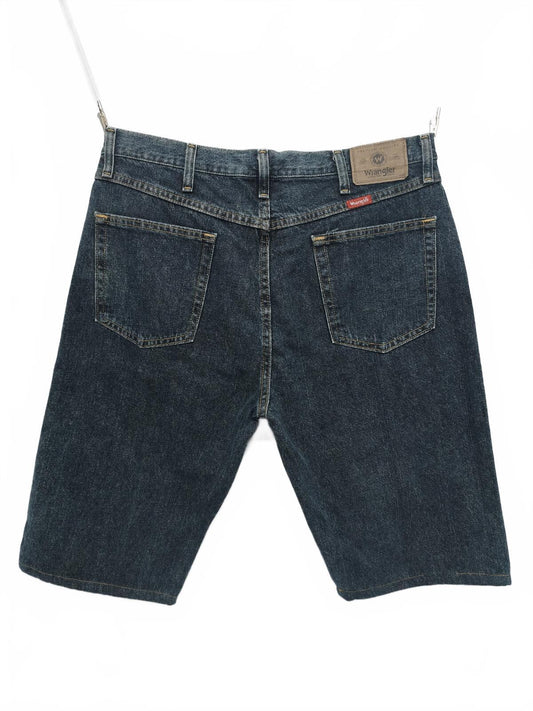 Vintage Wrangler Dark Blue Denim Longline Jorts Shorts 90s Skater Workwear W36