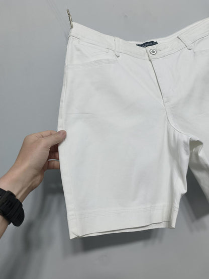 Vintage Lee Platinum Label Shorts White 90s Summer Holiday Beach Sport 34W