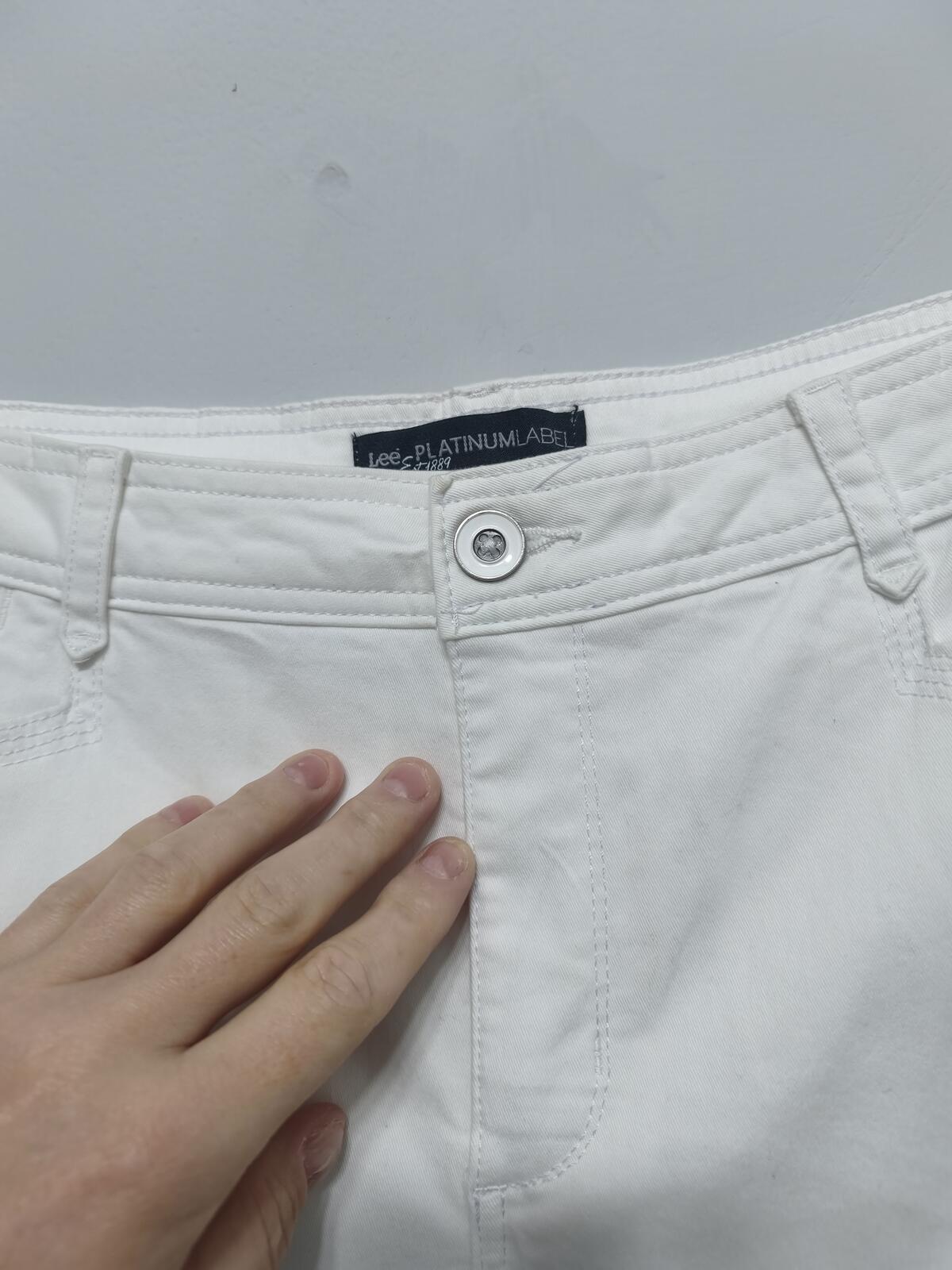 Vintage Lee Platinum Label Shorts White 90s Summer Holiday Beach Sport 34W