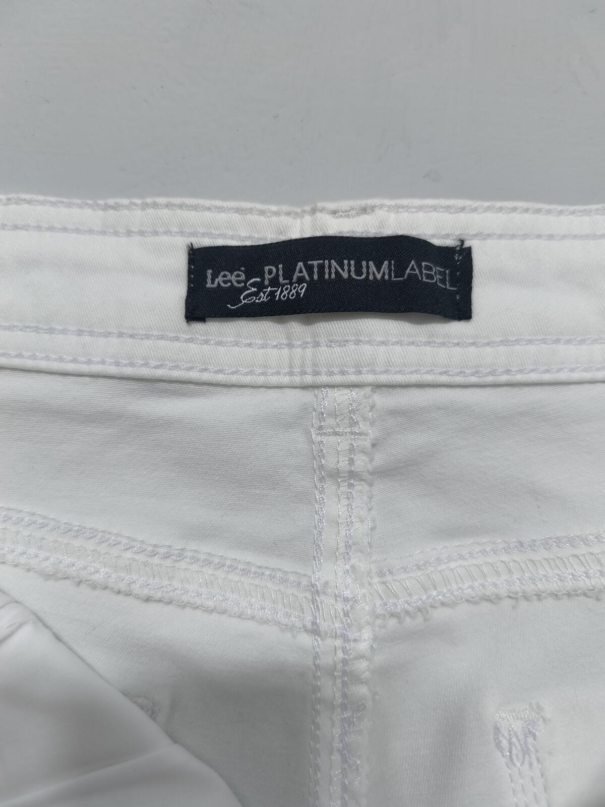 Vintage Lee Platinum Label Shorts White 90s Summer Holiday Beach Sport 34W