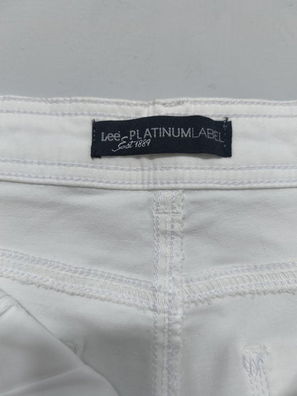 Vintage Lee Platinum Label Shorts White 90s Summer Holiday Beach Sport 34W