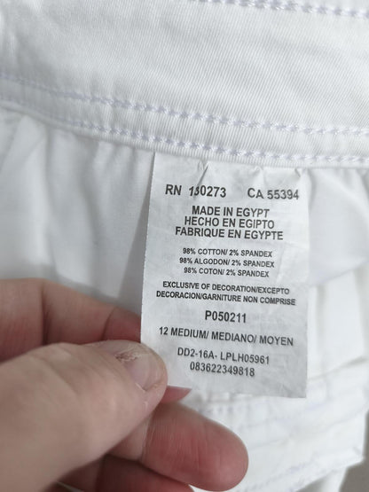 Vintage Lee Platinum Label Shorts White 90s Summer Holiday Beach Sport 34W