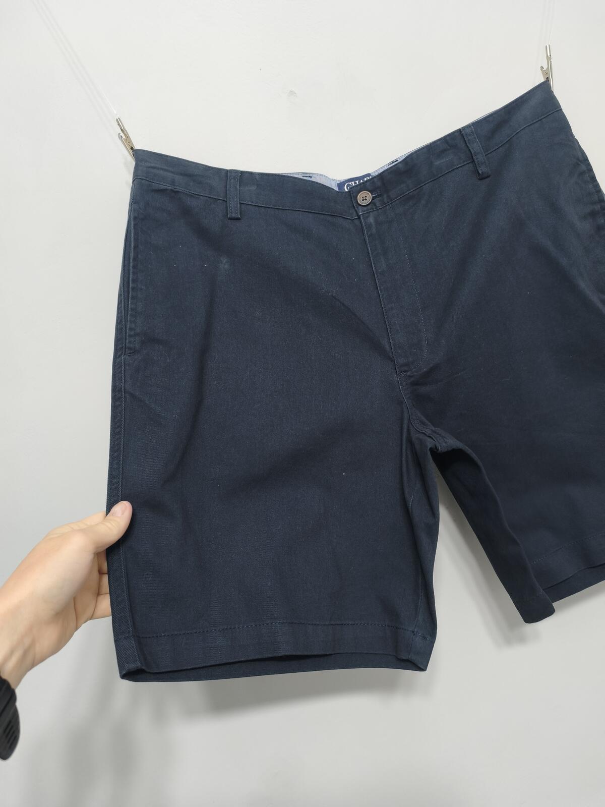 Vintage Chaps Chino Shorts Navy Blue 90s Dark Academia Coastal Summer Prep 38W