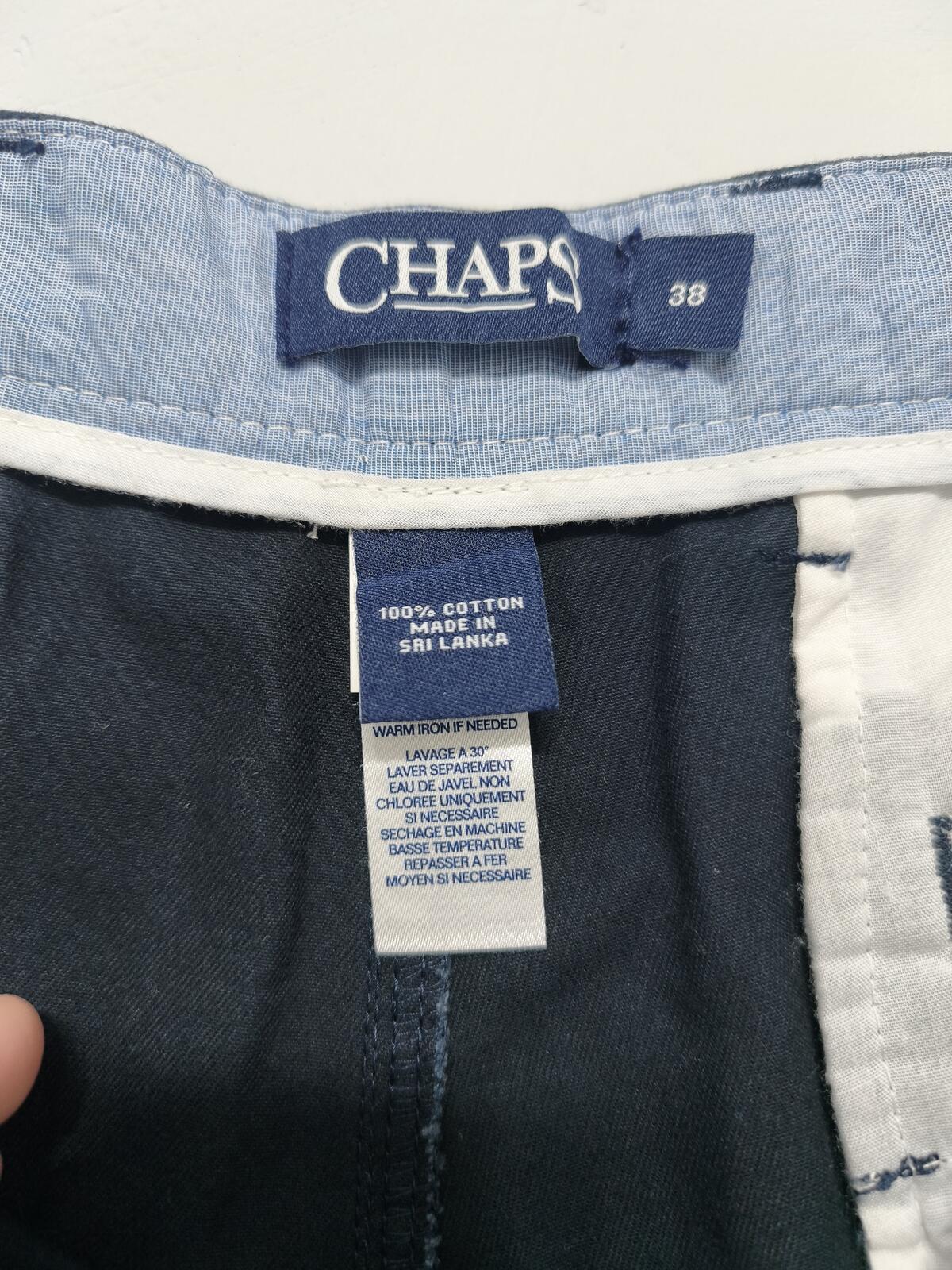 Vintage Chaps Chino Shorts Navy Blue 90s Dark Academia Coastal Summer Prep 38W