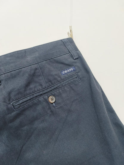 Vintage Chaps Chino Shorts Navy Blue 90s Dark Academia Coastal Summer Prep 38W