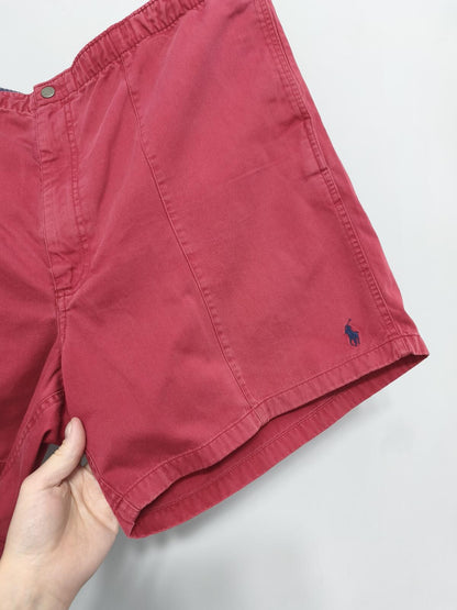 Vintage Polo Ralph Lauren Shorts Red 90s Streetwear Festival Beach Summer 42W