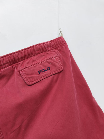 Vintage Polo Ralph Lauren Shorts Red 90s Streetwear Festival Beach Summer 42W