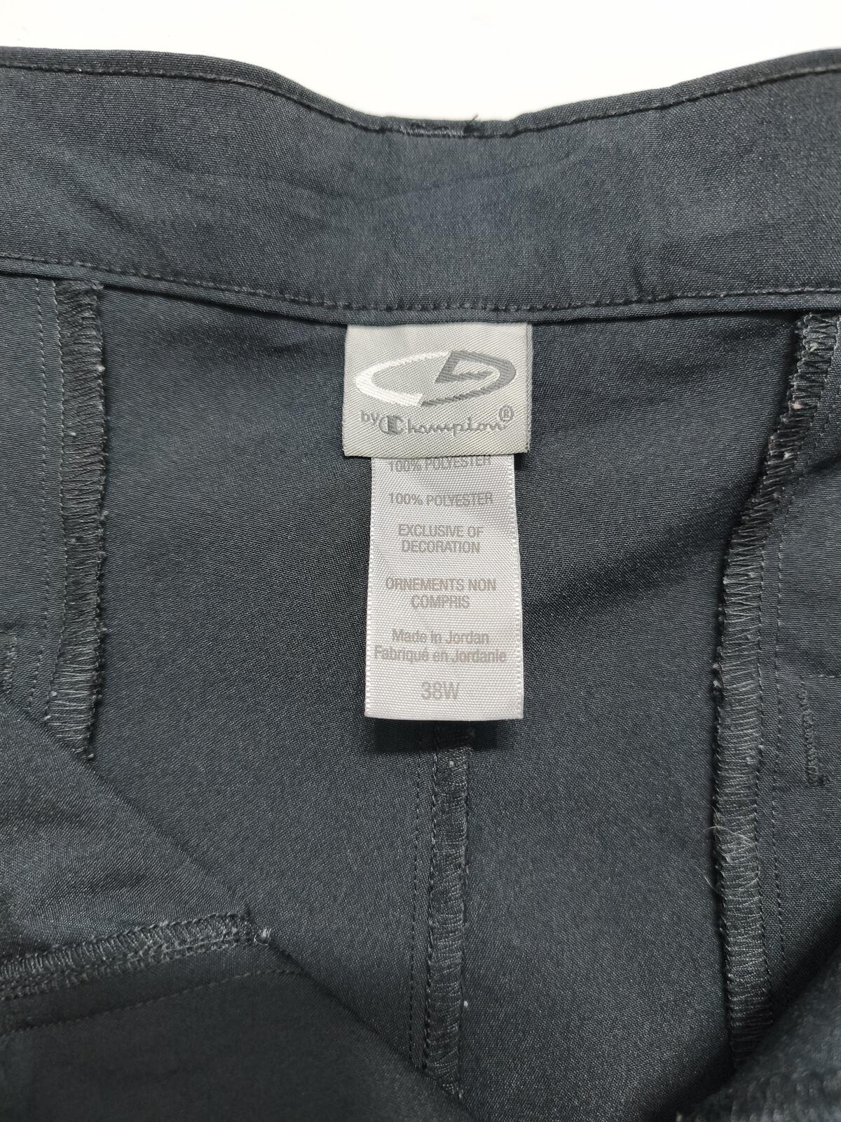 Vintage Champion C9 Black Technical Performance Golf Hiking Gym Shorts Men's W38