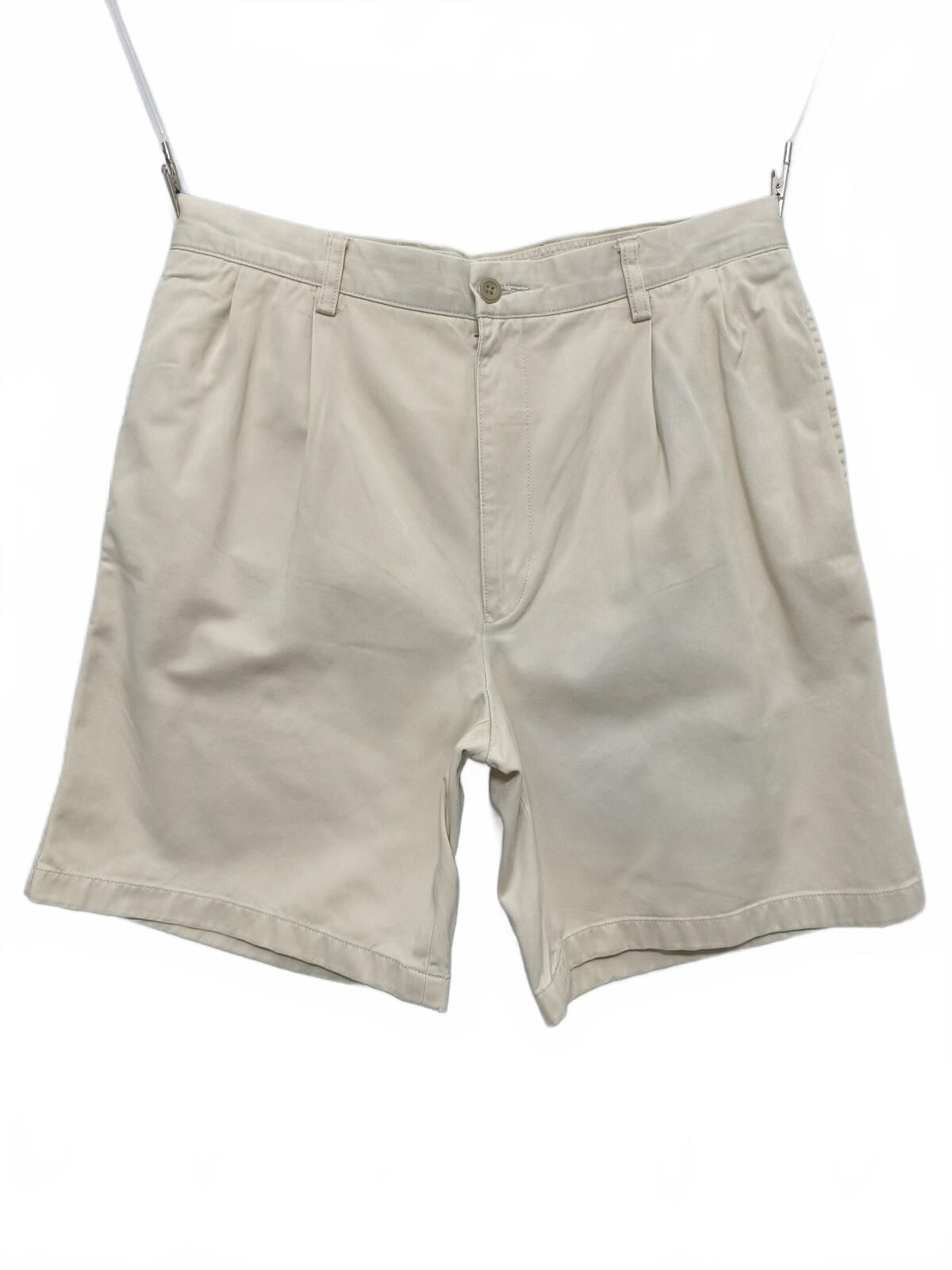 Vintage Nautica Rigger Cream Chino Shorts Sailing Preppy Coastal Utility Men's W34