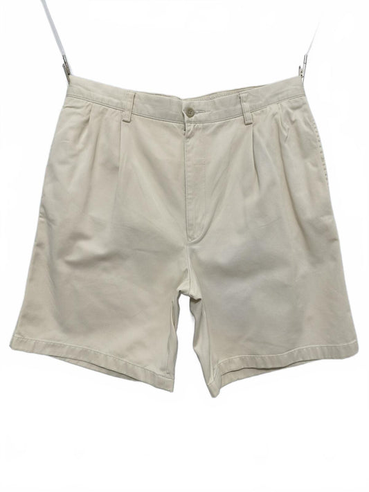 Vintage Nautica Rigger Cream Chino Shorts Sailing Preppy Coastal Utility Men's W34
