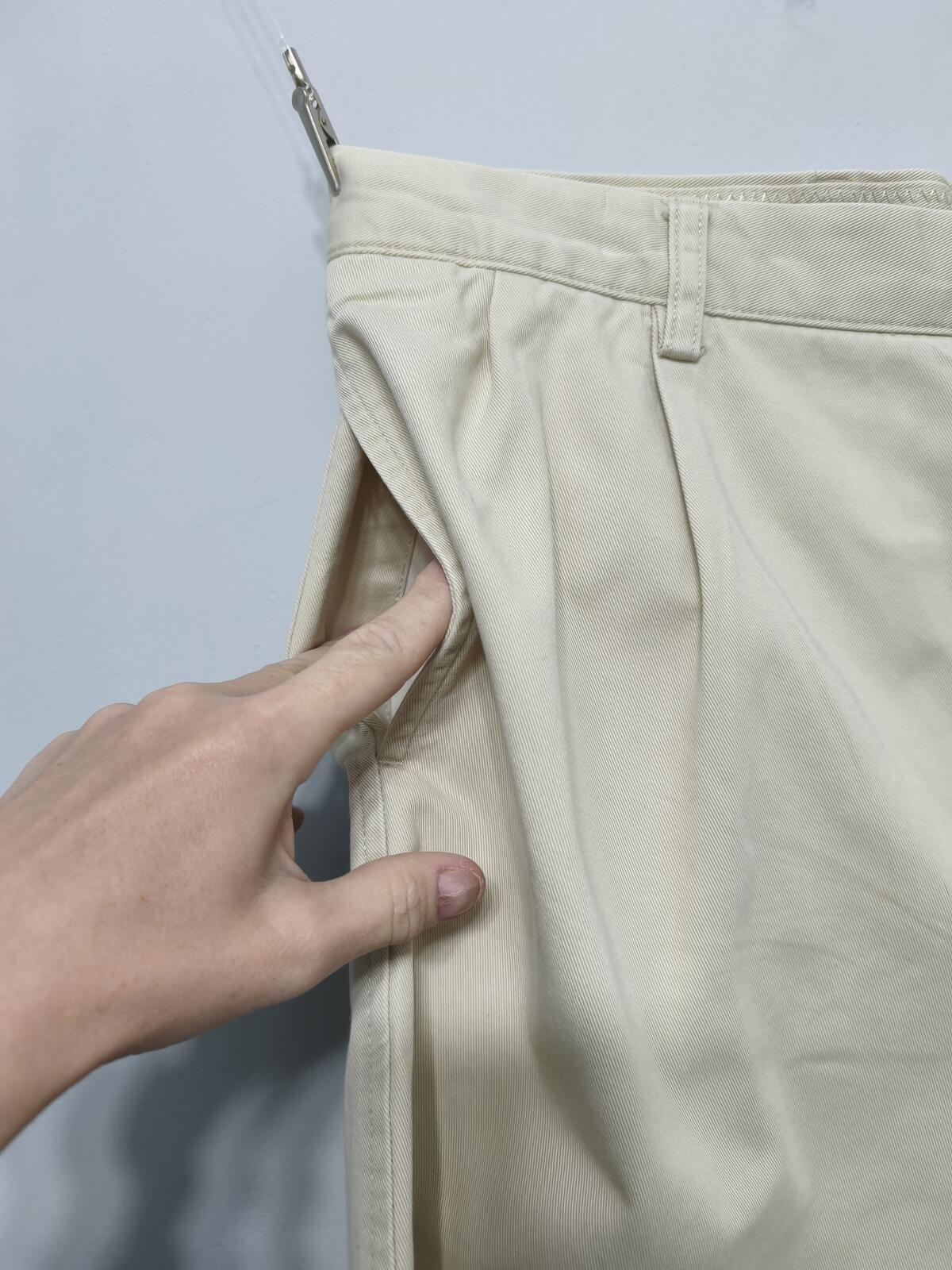 Vintage Nautica Rigger Cream Chino Shorts Sailing Preppy Coastal Utility Men's W34