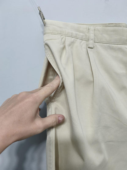 Vintage Nautica Rigger Cream Chino Shorts Sailing Preppy Coastal Utility Men's W34