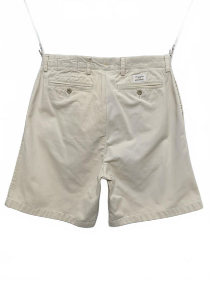 Vintage Nautica Rigger Cream Chino Shorts Sailing Preppy Coastal Utility Men's W34