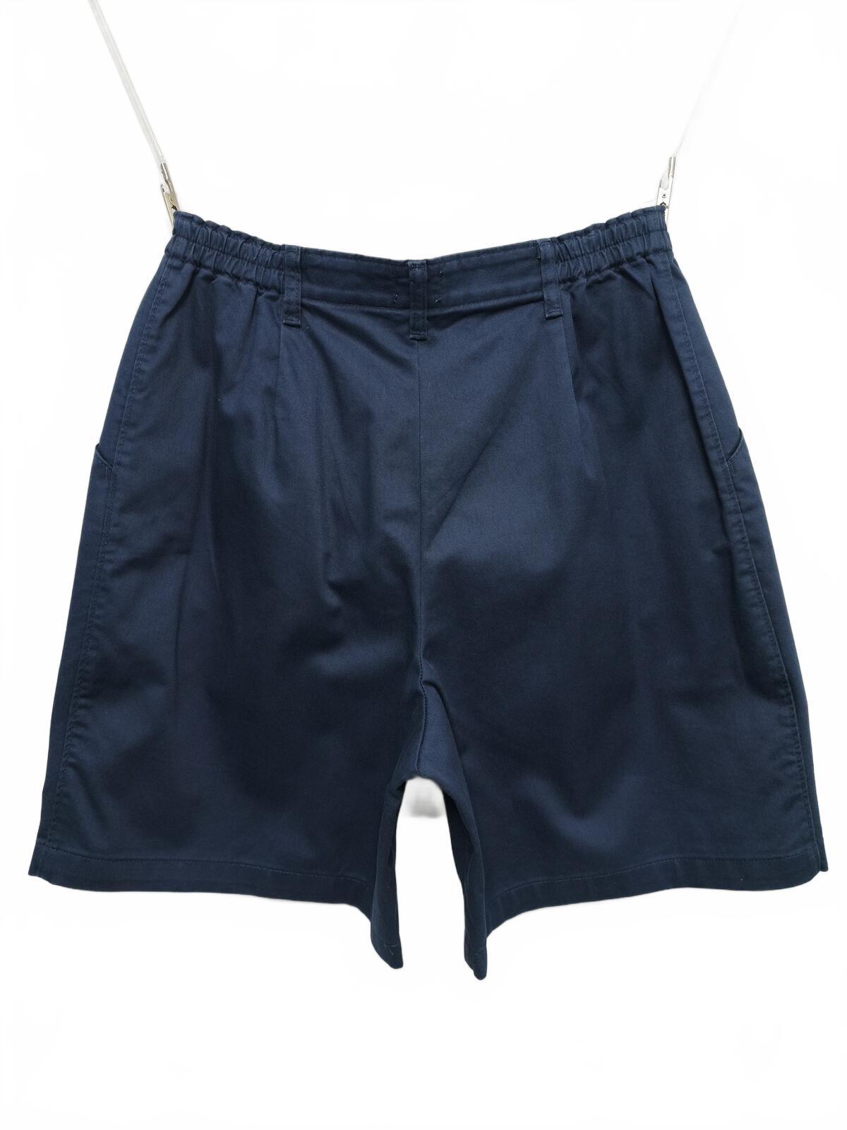 Vintage Lee Women's Pleated Navy Blue Chino Shorts 90s Mom Skater Preppy 30W
