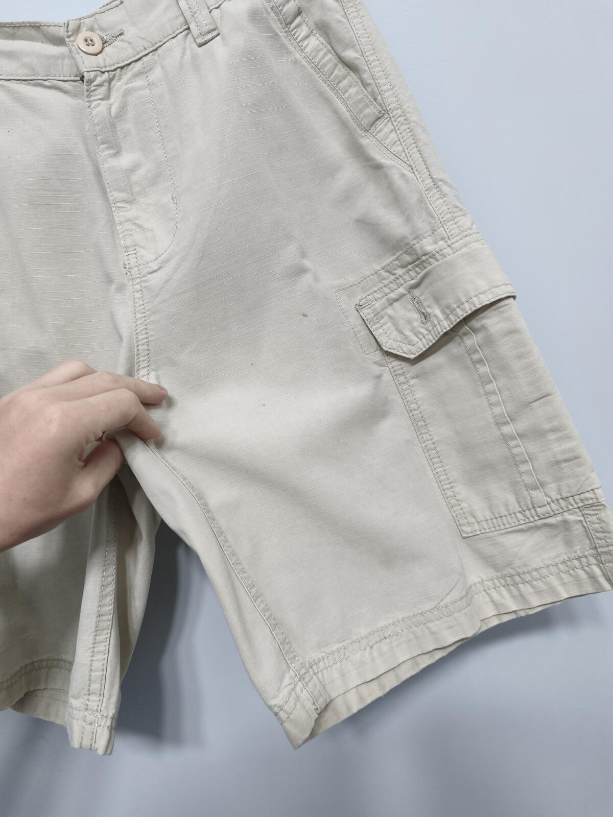 Vintage US Polo Assn Cargo Shorts Cream Beige 90s Old Money Summer Utility 32 W