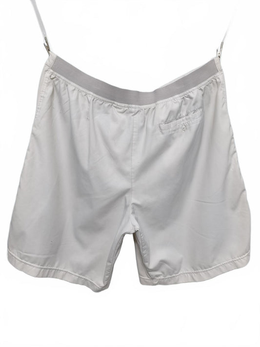 Vintage Nike Fit Dry Tech Shorts Cream Faded White 90s Retro Gym Gorpcore 40W