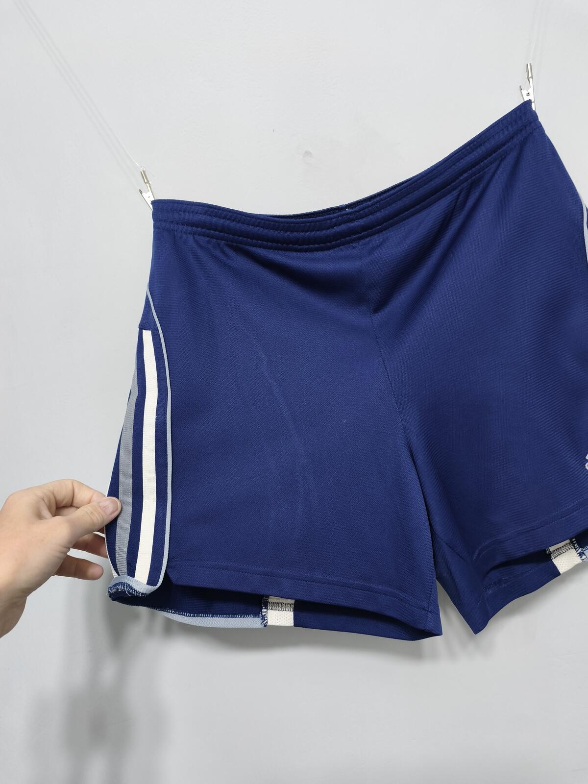 Vintage Adidas Climacool Shorts Navy Blue Three Stripe Football Gym Medium