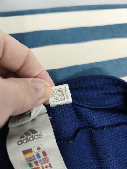 Vintage Adidas Climacool Shorts Navy Blue Three Stripe Football Gym Medium