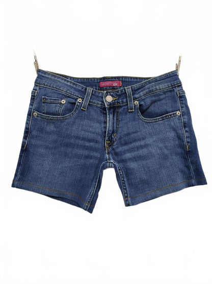 Vintage Levi's 524 Too Superlow Blue Denim Jorts Shorts Y2K Skater Retro W30
