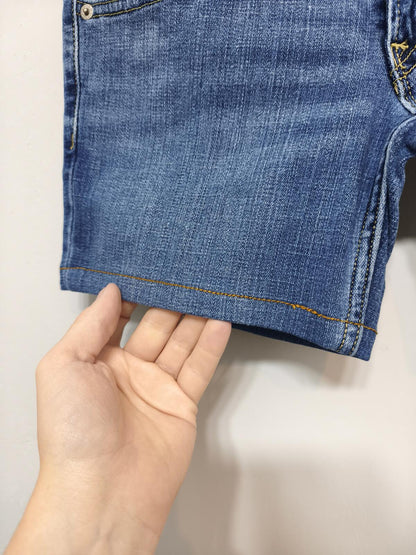 Vintage Levi's 524 Too Superlow Blue Denim Jorts Shorts Y2K Skater Retro W30