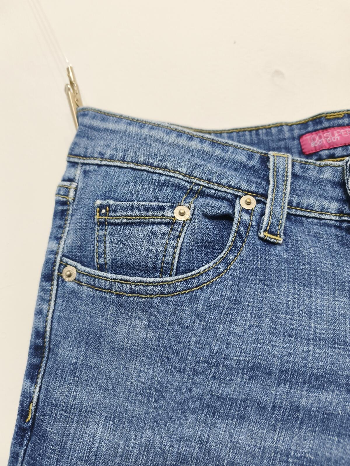 Vintage Levi's 524 Too Superlow Blue Denim Jorts Shorts Y2K Skater Retro W30