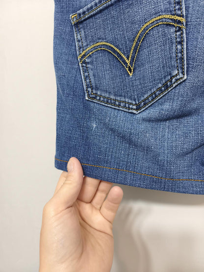 Vintage Levi's 524 Too Superlow Blue Denim Jorts Shorts Y2K Skater Retro W30