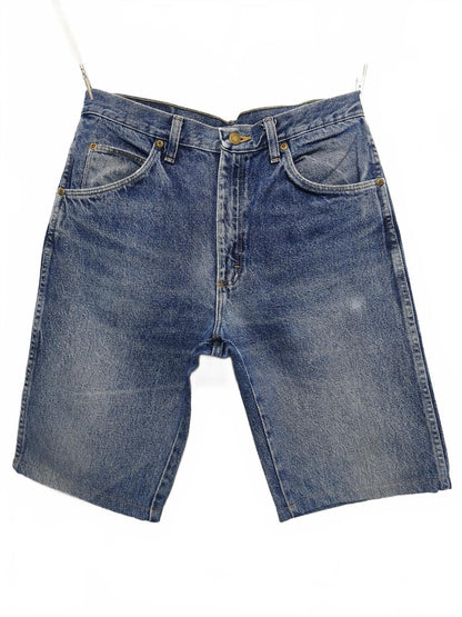 Vintage Wrangler 96501MR Stonewash Raw Hem Denim Shorts 90s Skater Jorts W32 W33