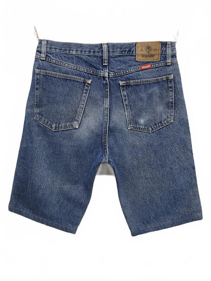 Vintage Wrangler 96501MR Stonewash Raw Hem Denim Shorts 90s Skater Jorts W32 W33