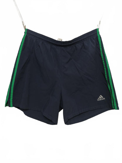 Vintage Adidas Navy Blue & Green Gym Shorts 90s Y2K Running Sportswear Men's M