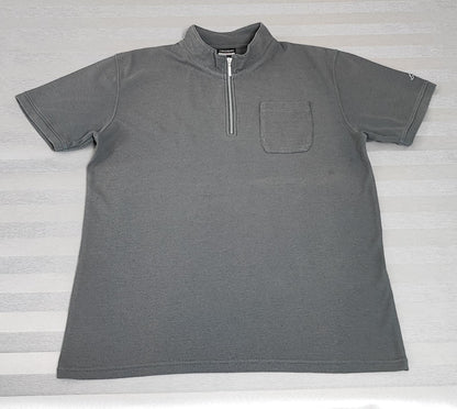 Vintage Kappa Embroidered Omini Logo Polo Shirt Faded Grey Retro 90s Mens Size L
