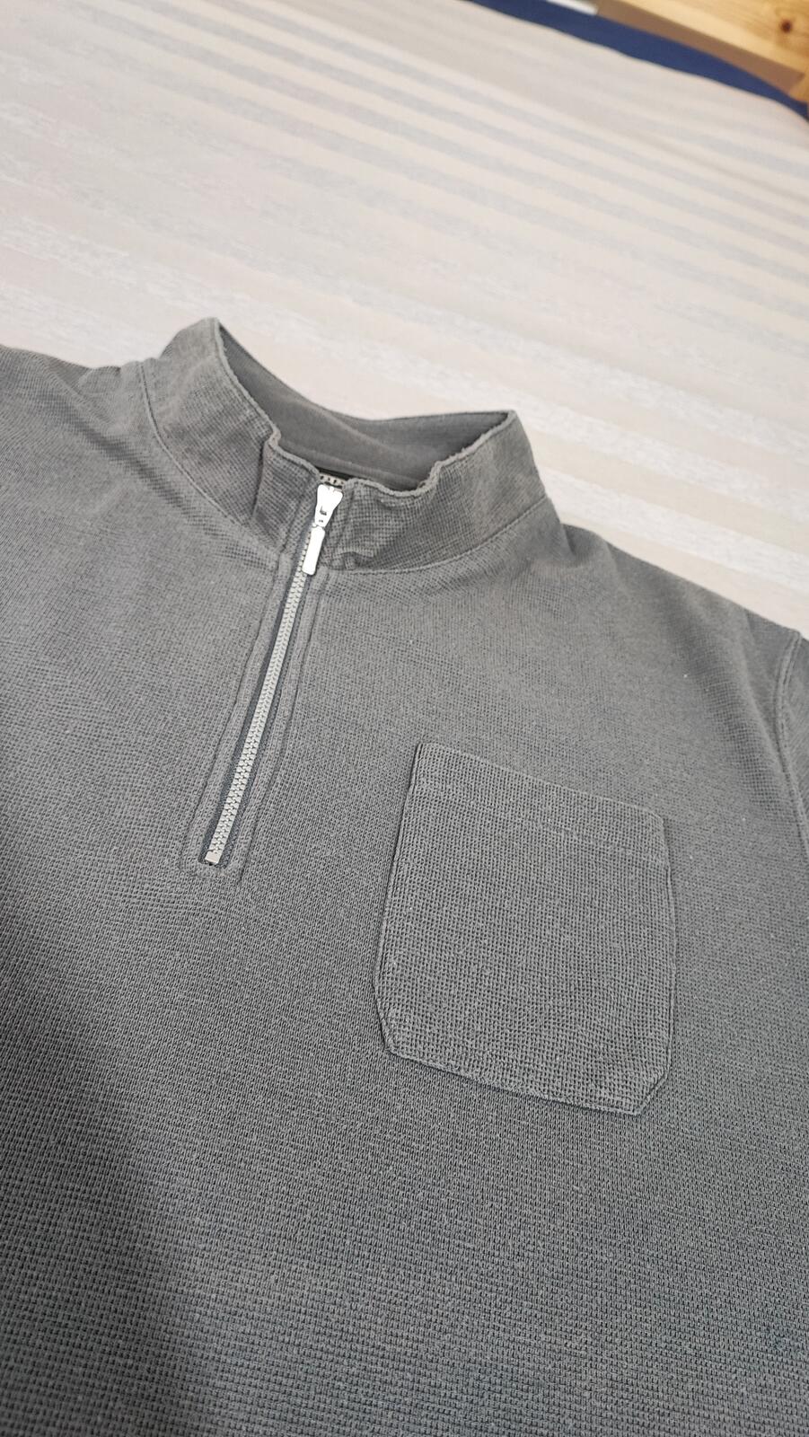 Vintage Kappa Embroidered Omini Logo Polo Shirt Faded Grey Retro 90s Mens Size L