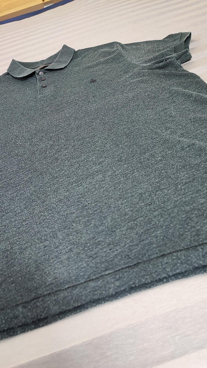 Vintage French Connection FCUK Polo Shirt Faded Grey Retro Y2K Men's Size Large